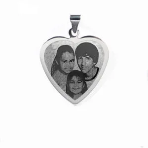 sa50 pingente com foto coração filhos aço